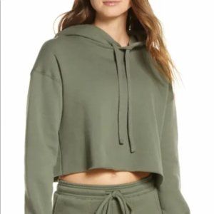 Solid Crop Hoodie